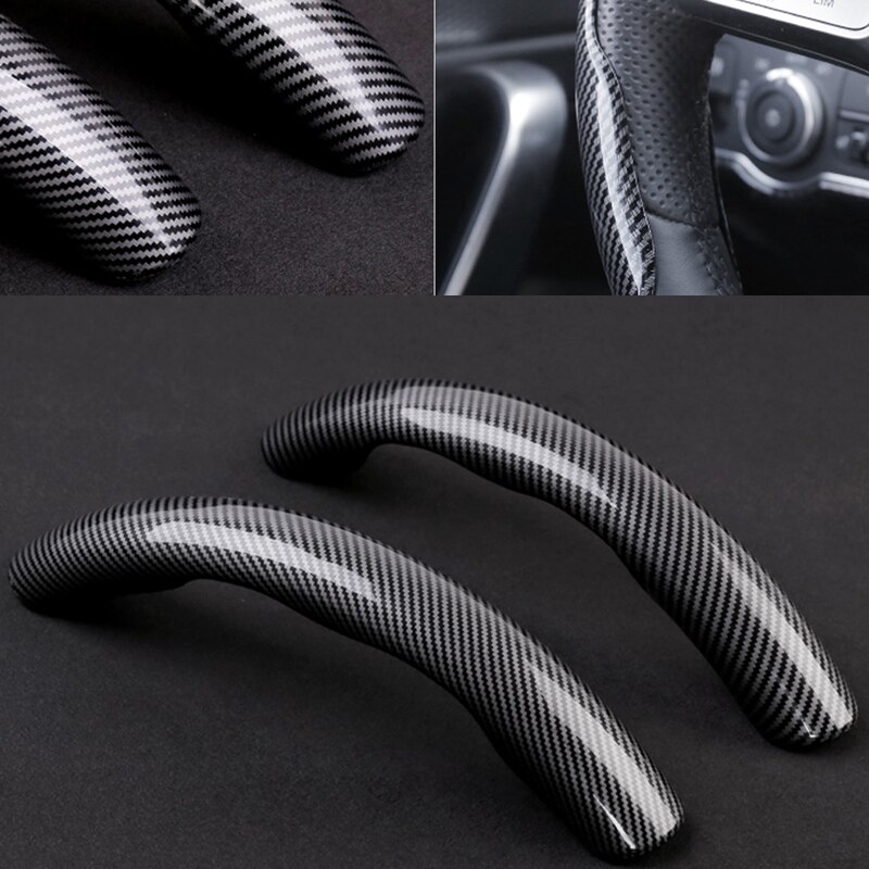 Car Steering Wheel Cover 38cm 15inch Carbon Black Fiber Silicone Steering Wheel For Tesla Model 3 Model Y X S Booster Anti-skid