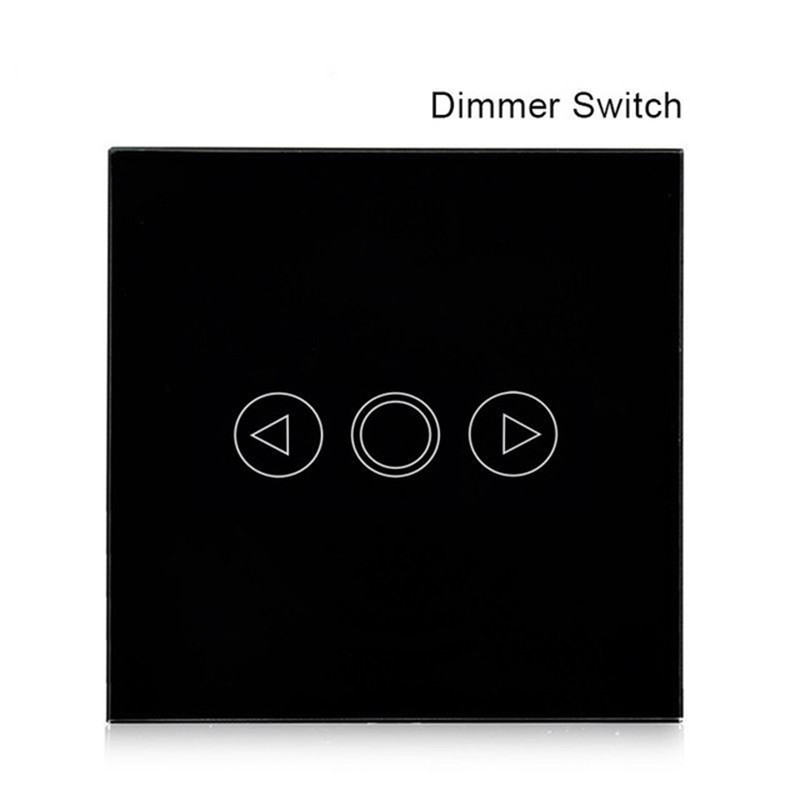 EU/UK Standard LED Light Touch Schalter Glas Panel Home Sensor Dimmer Wand Touchscreen Touch Licht Schalter 1 gang 1 Weg 220V