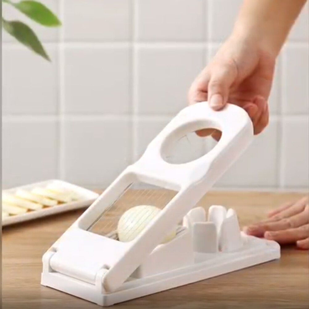 2 In 1 Eieren Slicer Draagbare Home Rvs Keuken Tool Cutter Divider Accessoires Handleiding Multifunctionele Lichtgewicht