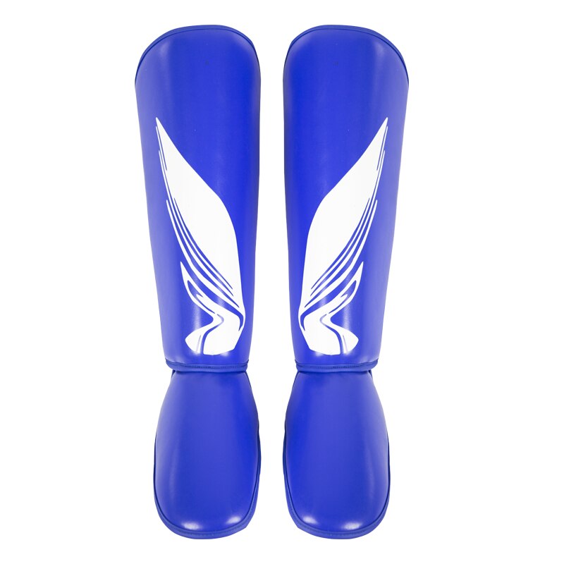 Caneleira Muay Thai Kickboxing Karate Equipment Grant Liftback Foot Pads Thai Boxing Scheen Kick Mma Foot Protection Shin Guard: Blue / M