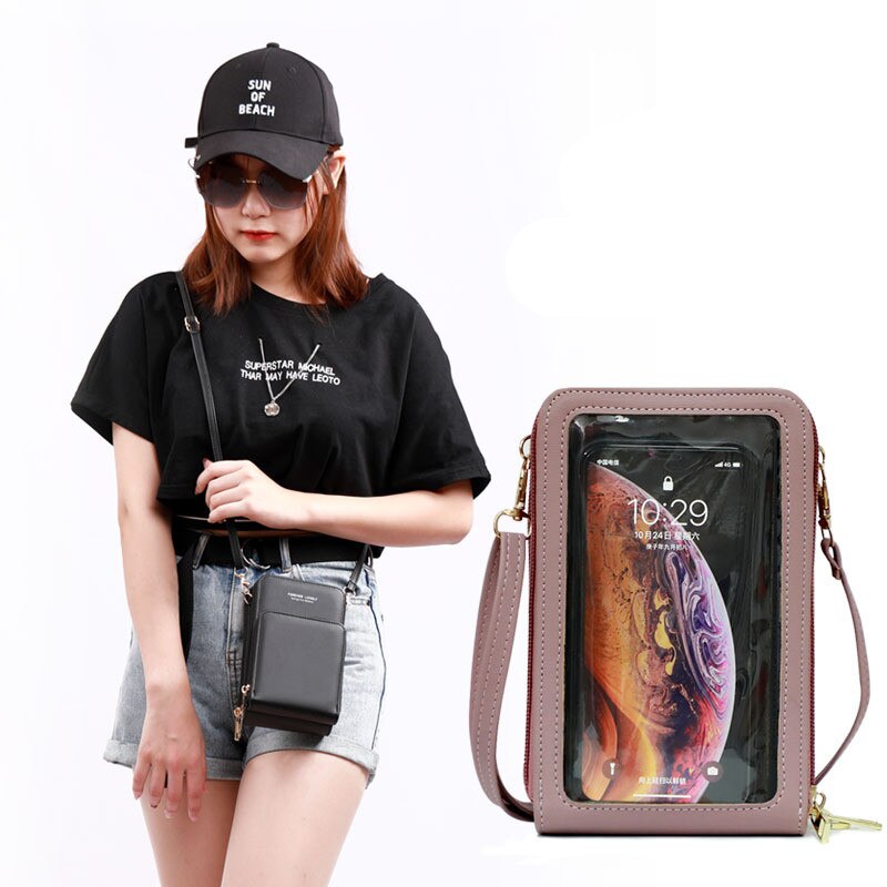 Women Crossbody Cellphone Purse female Touch Screen Bag lady Wallet Shoulder Handbag