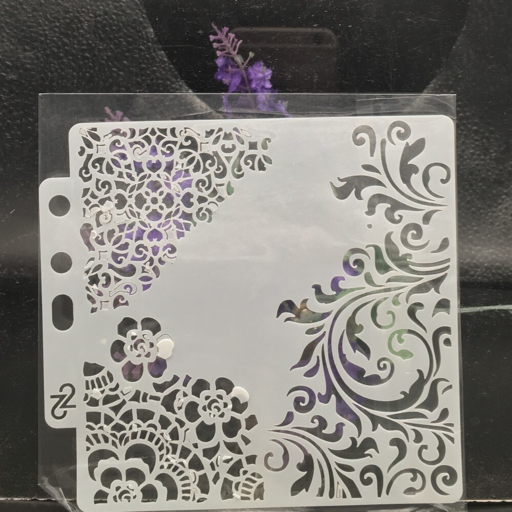 13cm Butterfly Rose Flower DIY Layering Stencils Wall Painting Scrapbook Coloring Embossing Album Decorative Card Template: B