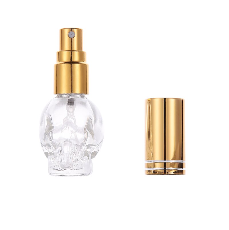 Nbyaïque tête de crâne fendu bouteille vide bouteille en verre parfum en vrac bouteille vide 8ML verre vaporisateur parfum bouteille vide