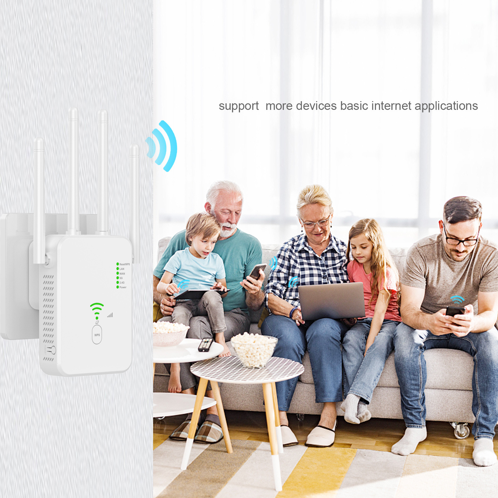 1200 mb/s wzmacniacz Wi-Fi dwuzakresowy 2.4G i 5 GHz 802.11ac gigabitowy wzmacniacz WPS router wzmacniacz sygnału bezprzewodowy router Wi-Fi dla domu