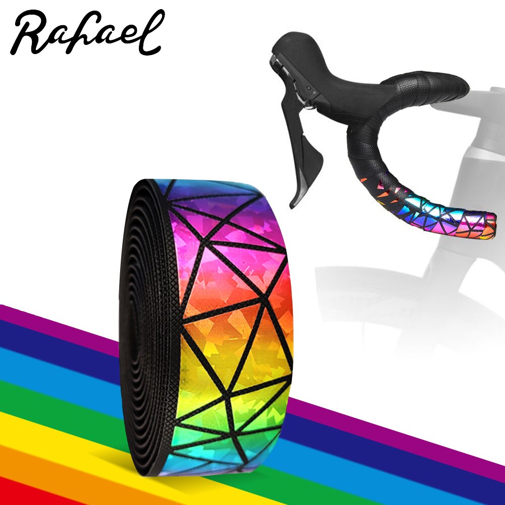 Fietsen Road Mtb Dazzling Reflecterende Driehoek Anti-Vibratie Pu Fiets Stuur Antislip Ademend Persoonlijkheid Fiets Riemen