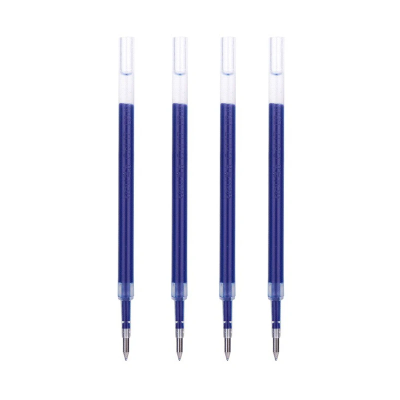 deli Retractable Ballpen Gel Pens 3Pcs Set Black Blue Ink 0.5mm Ballpoint Replaceable Refills Office School Supplies Stationery: Clear