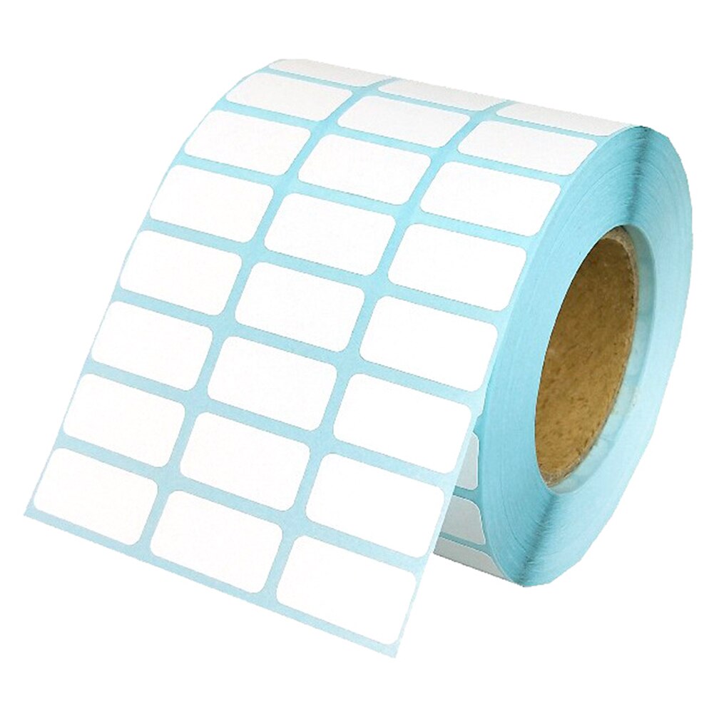 Papiretikett vanntett 2 x 1cm selvklebende termisk papiretikett supermarked pris blank print klistremerker boketiketter: 5000 stk