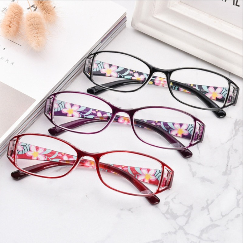 Leesbril Dames Gedrukte Leesbril Anti Blauw Licht Brillen Unisex Zwarte Bril Heren