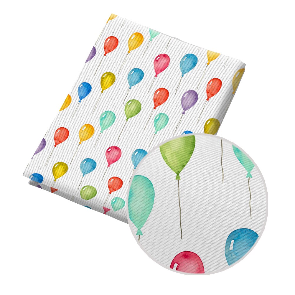 50*145CM Fabric Colorful Balloon Pattern Printed Polyester Cotton Twill Fabric Patchwor Printed