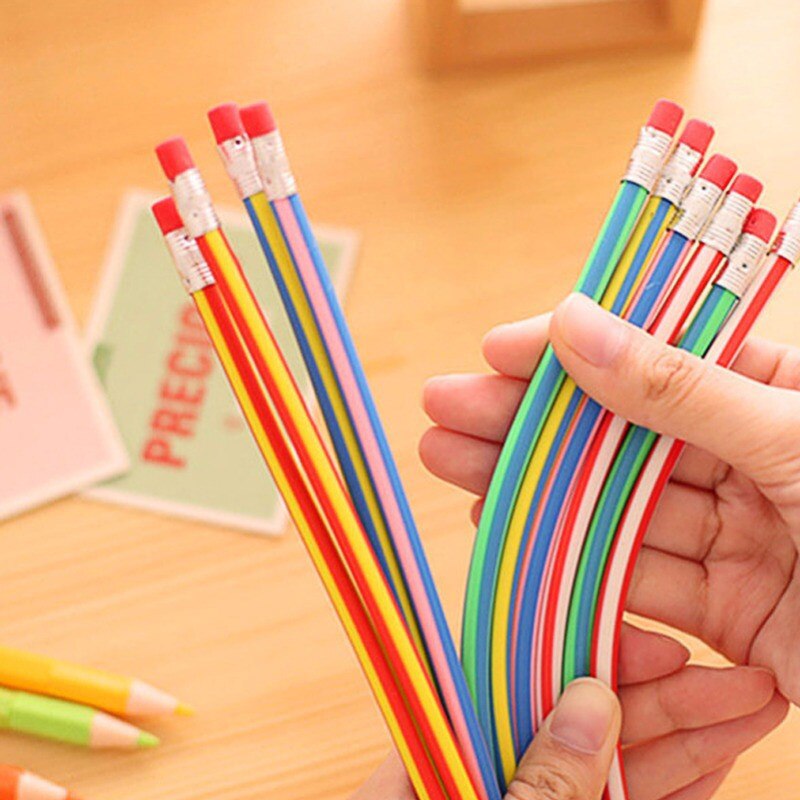 stationery folding curved soft pencil school supplies deformation write continuous pencil student office supplies