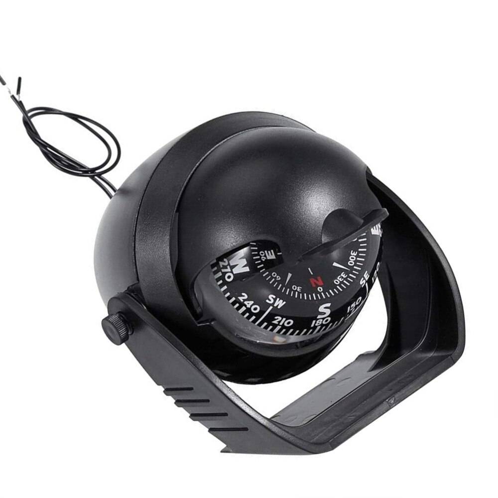 High Precision Marine Pivoting Compass Adjustable Boat Car Navigational Positioning Compass with LED Light
