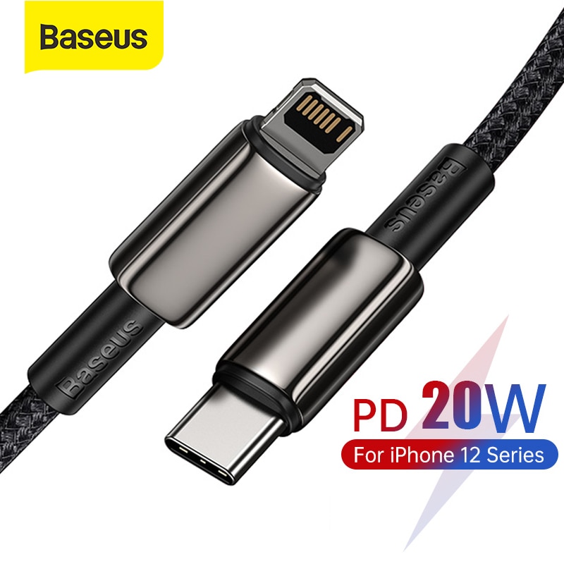 Baseus USB C Cable for iPhone 11 8 XR PD 20W/18W Fast Charge for iPhone 12 SE USB Type C Cable Fast Charging for Macbook Cable