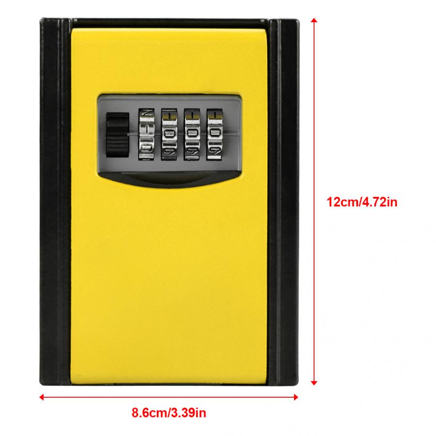 Yellow Red Gray Digit Combination Password Key Storage Box Wall Mounted Safety Lock Tool smart door lock locks