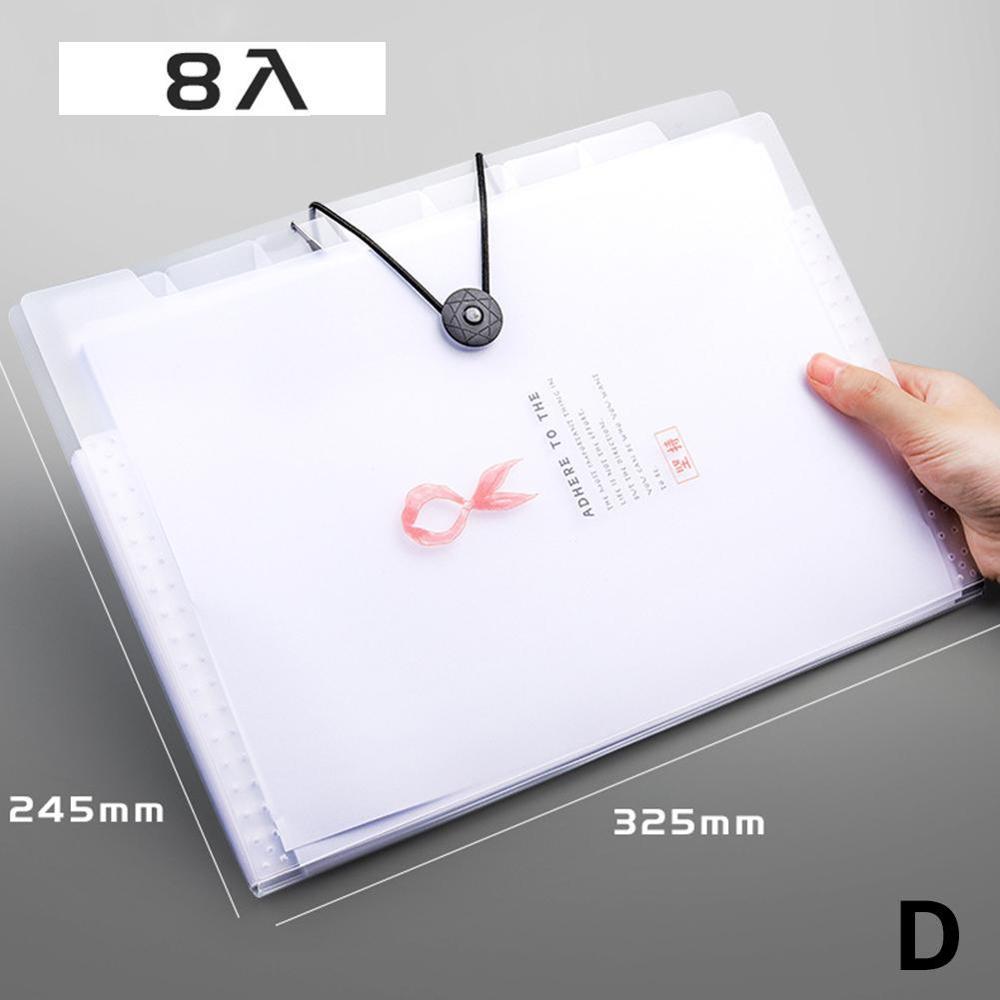 1pc 245*235mm Document Folders For School Office Organizers For Documents Folder Office School Expanding File Organ Bag Bin W6L4: D