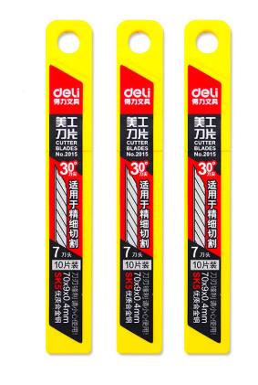 10*3 Stuks Pack 9Mm Praktische Blade Papier Snijder Lage Carbon Legering Staal Kantoorbenodigdheden Art Deli Metalen 0.4*80*9 (Mm): Default Title