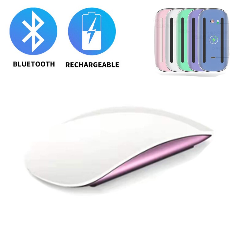 Wiederaufladbare Bluetooth Maus Drahtlose Maus Bogen berühren Magie Maus Ergonomische Ultra Dünne Optische Maus Für iPhone Macbook