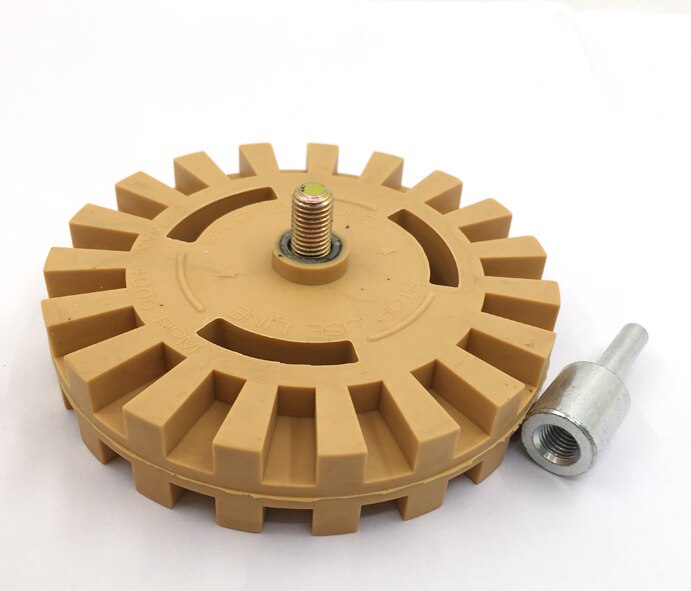 4 zoll 100mm Bohrmaschine Adapter Aufkleber Entfernung Anti kratzen Praktische Nadelstreifen Schnell Radiergummi Rad Gummi Effektive Glatte Auto