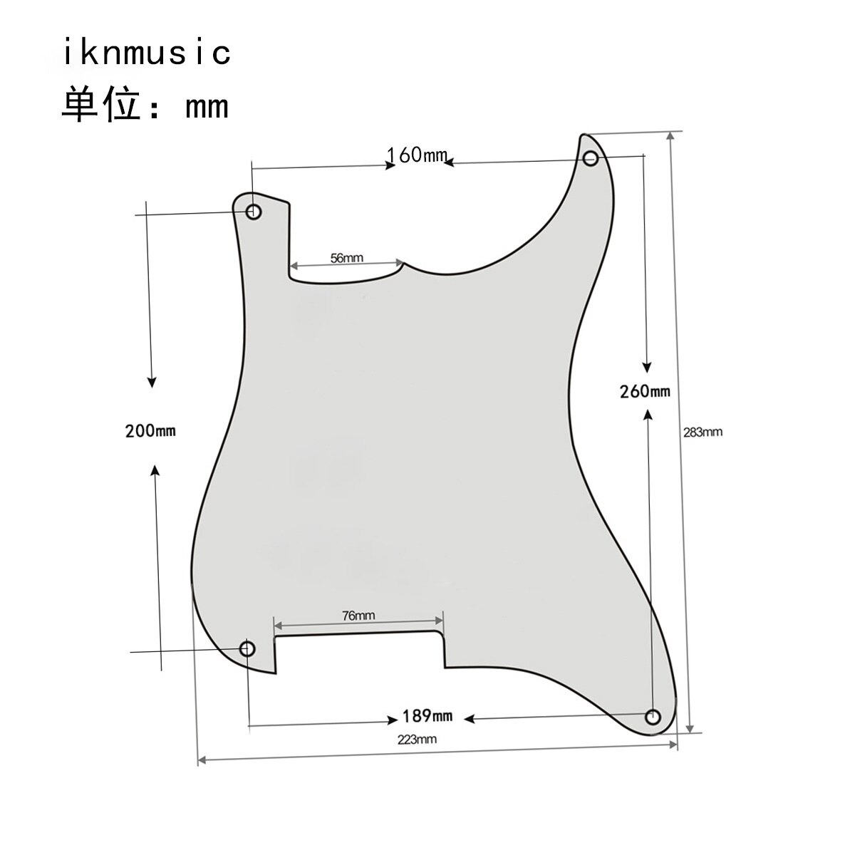 Floror – ensemble de 4 pièces de guitare électrique, matériel vierge, plaque à gratter, plaque arrière et vis, bricolage