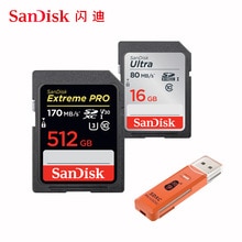 SanDisk Extreme Pro/Ultra tarjeta SD de 32GB 128 GB 64GB 256GB 512GB 16GB U3/U1 tarjeta de memoria 32 64 128 GB Flash SD tarjeta de memoria SDXC SDHC