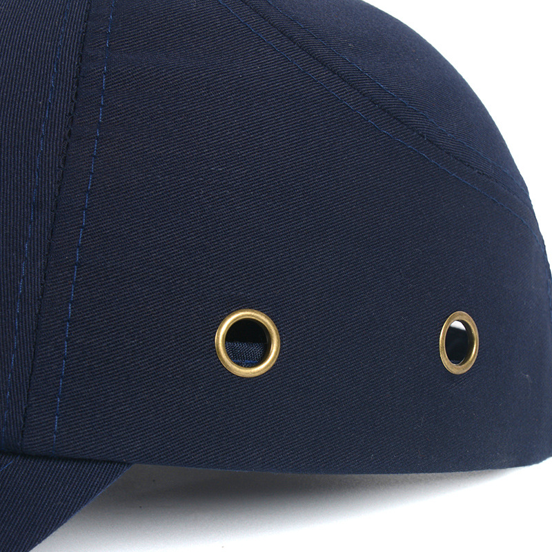 Bump cap arbejdssikkerhedshjelm baseball hat stil beskyttende sikkerhed hård hat arbejdstøj sikkerhed hovedbeskyttelse side med 4 huller