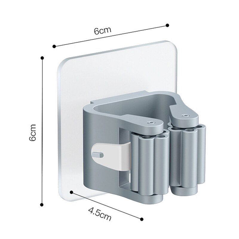 Samoprzylepne ściany wieszak na mopa przezroczysty mocny uchwyt na mopa organizator uchwyt łazienkowy schowek na haki haki Organizer łazienkowy