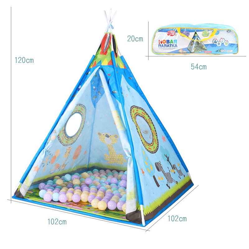 Kid's tent Indian triangle spire tent baby play house indoor outdoor tent for baby (no balls)
