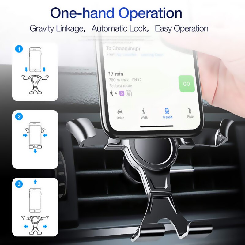 Schwerkraft Auto Telefon Halfter in Auto Unterstützung Smartphone Voiture Universal- Telefon Halfter Luft entlüften Halterung Ständer Für 4,0-6,8 zoll