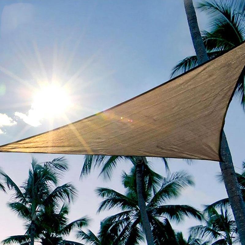 Praktisk skugga segel läger baldakin hållbar vattentät skugga baldakin lusthus bärbar resa utomhus uv markis camping tyg