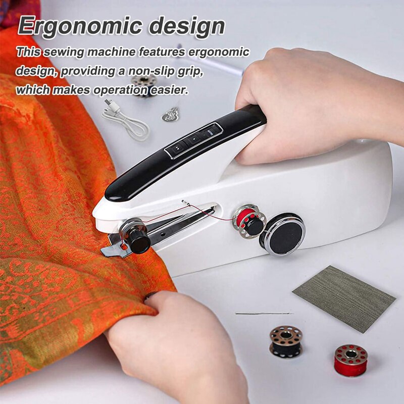 Mini Handheld Sewing Electric USB Quick Stitching Home Needlework DIY Electric Sewing Machine Stitch Set