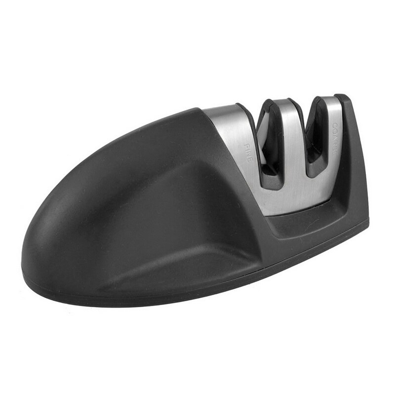 3- trins knivsliber slibning stensliber knive hvæsesten wolfram diamant keramisk slibeværktøj: 10 x 5.5cm sort