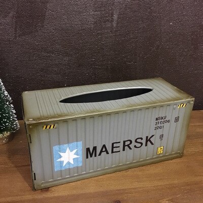 Amerikaanse Retro Industriële Stijl Container Iron Tissue Box Restaurant Tafel Plaatsing Persoonlijkheid Decoraties: 009
