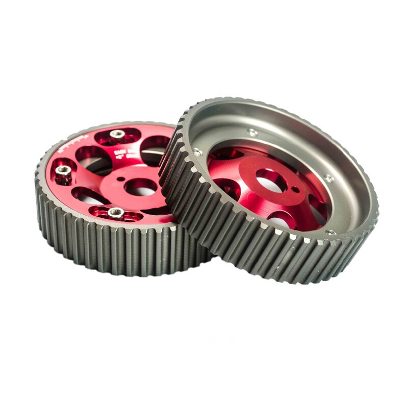 Hypertune - ( 1 Paar) Verstelbare Aluminium Katrol Cam Gear Voor Toyota 1JZ 2JZ Dohc Motor Rood HT6531R