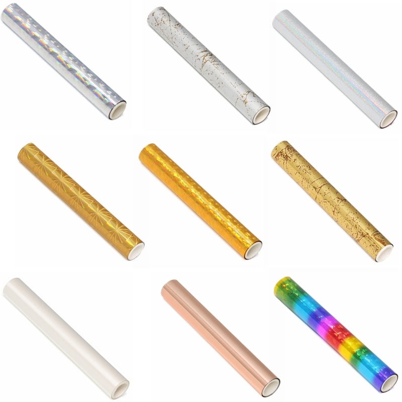 Nine Colors 5m Heat Activated Foil Heat Transfer DIY Crafts Scrapbooking Foil Transfer Sheets Card 48-67