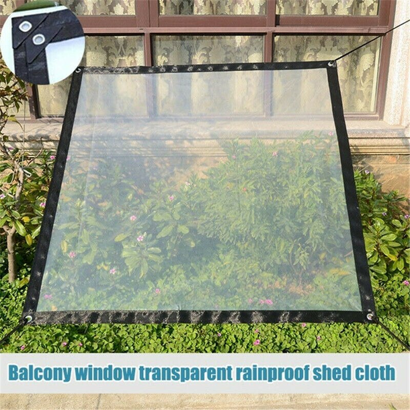 Window Transparent Rainproof Tarpaulin Succulent Plant Insulation Anti-freeze Anti-bird Windshield Tarpaulin Plastic Canopy Tarp