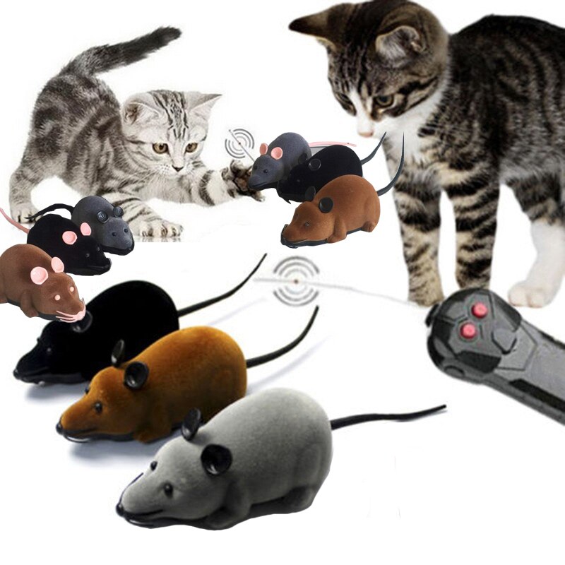 Funny Remote Control RC Wireless Rat Mouse Toy for Cat Dog Pet Novelty