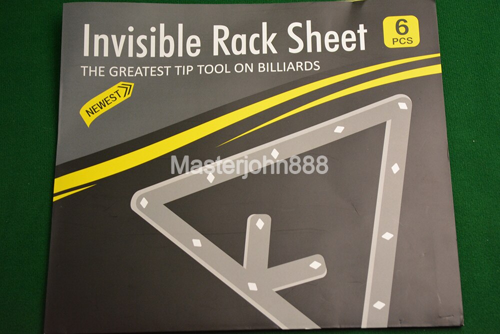 Pool Billiards Snooker Invisible Rack Sheet Positioning Table Sticker Template Position Location Marker Sign Plastic Film