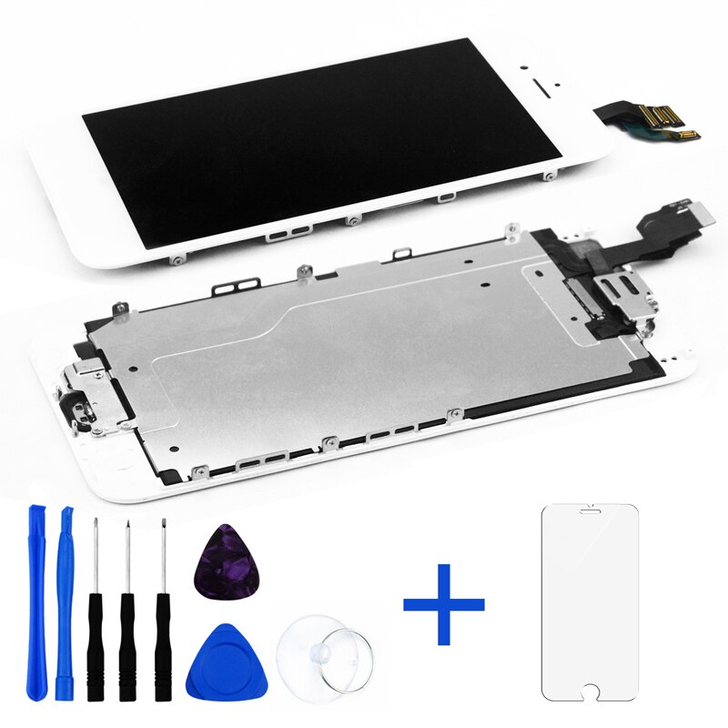 4.7 "conjunto completo de tela para apple iphone 6 lcd a1549 a1586 a1589 display com 3d toque digitador assembléia + botão casa