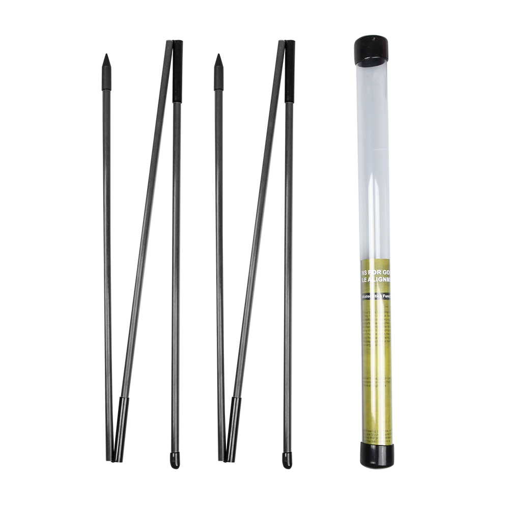 6 farben Golf Ausrichtung Sticks Zusammenklappbare Golf Praxis Stangen Putter Grün Trainer Werkzeuge Golf Swing Training Tool: Black