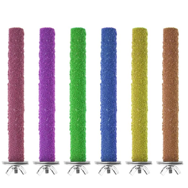 1 unidad pájaro mascota de juguete jaula perchas soporte plataforma loro Paw molinillo mordeduras Juguetes Para Perico mascotas aves Accesorios