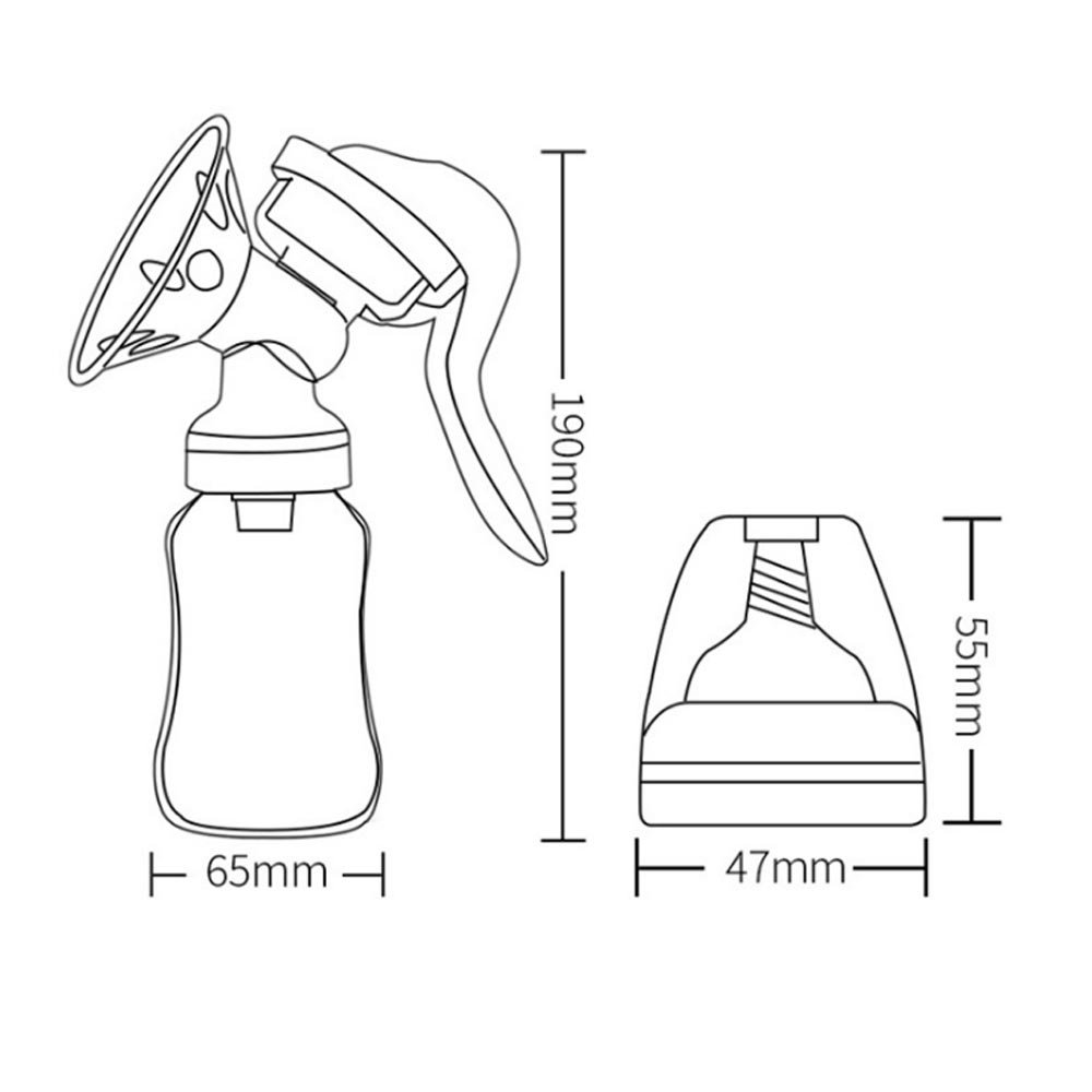 Angelcare Manual Breast Pump Powerful Baby Nipple Suction 150ml Feeding Milk Bottles Breasts Pumps Bottle Sucking