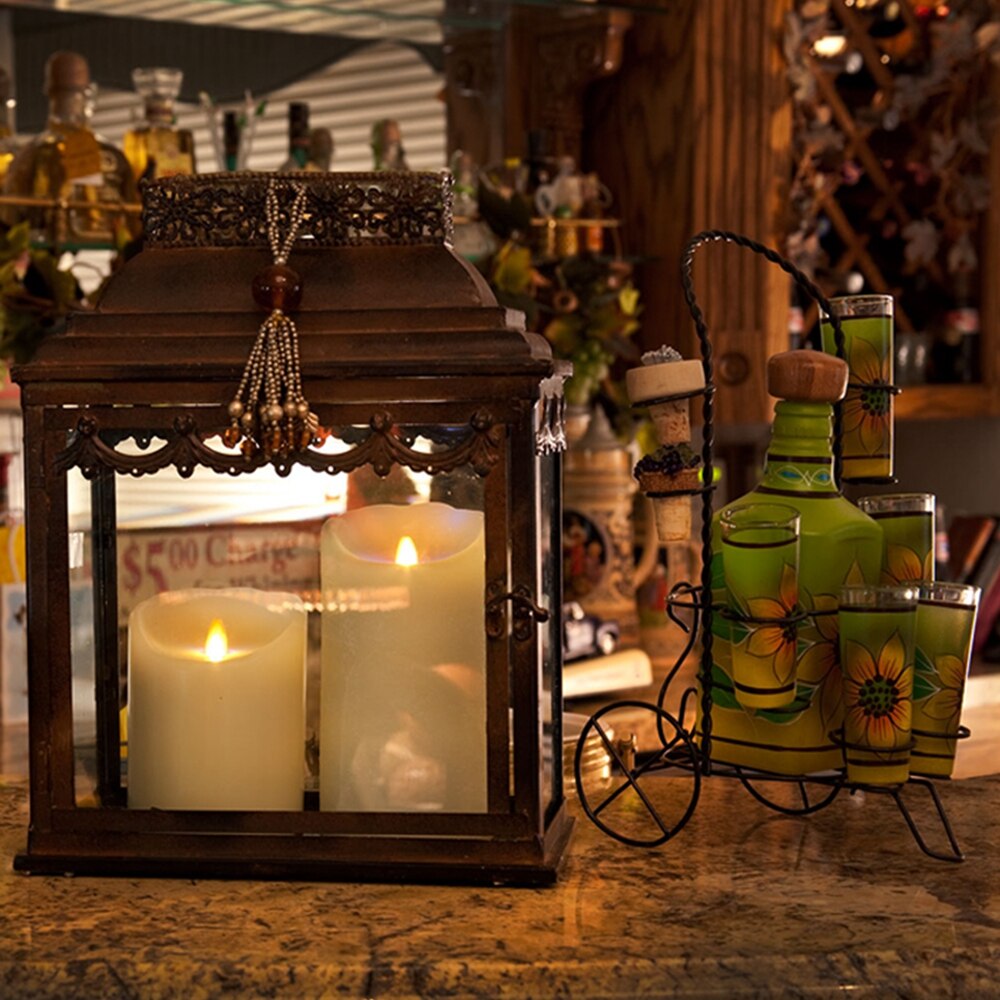 Ksperway flammeløs bevegelig veke søyle led lys 3.5 " *7 "