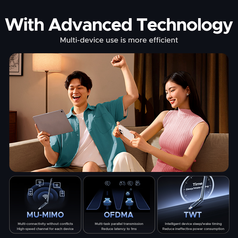 UGREEN USB Bluetooth 5.4 Adapter WiFi6 Adapter 2-in-1 5G&2.4G USB Dongle Adapter for Desktop PC Laptop Receiver USB Transmitter