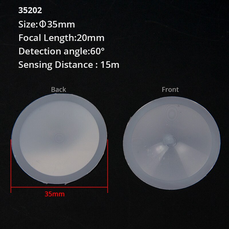 10PCS PIR Human Body Infrared Induction Fresnel Lens Sensing Distance 12m 15m Optical HD PE NF-IR Lenses 60 120 Degree