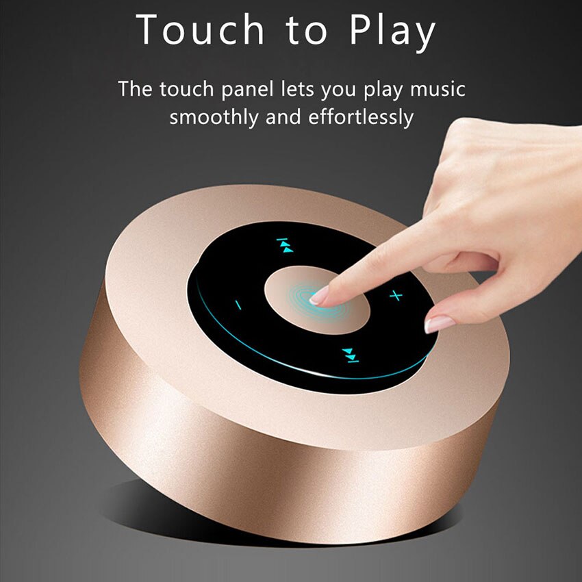 A8 mini trådløs bluetooth højttaler bærbar touch screen stereo subwoofer  mp3 afspiller med mikrofon tf