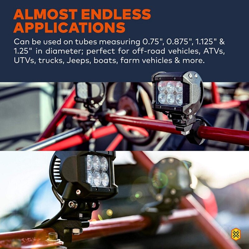 Universal Motorcycle Bull Bar Mount Bracket Moto Headlight Spotlights Led Light Stent Clamp Offroad Tube Mounting Holder 18 30mm I4733447527