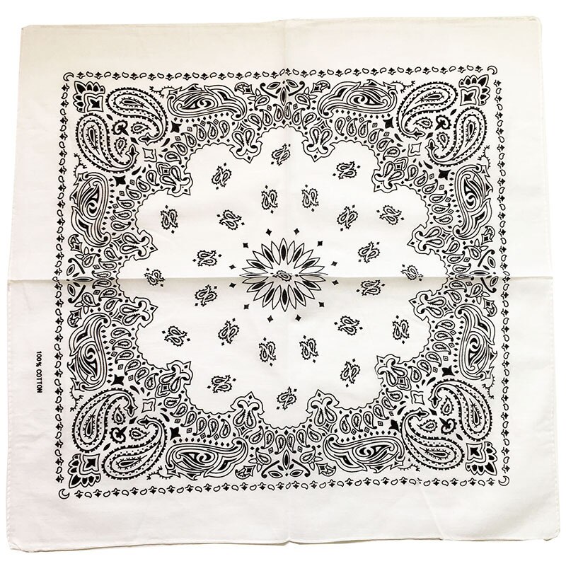 Hip hop bomuld bandana firkantet tørklæde sort paisley cykel pandebånd trykt til kvinder / mænd / drenge / piger