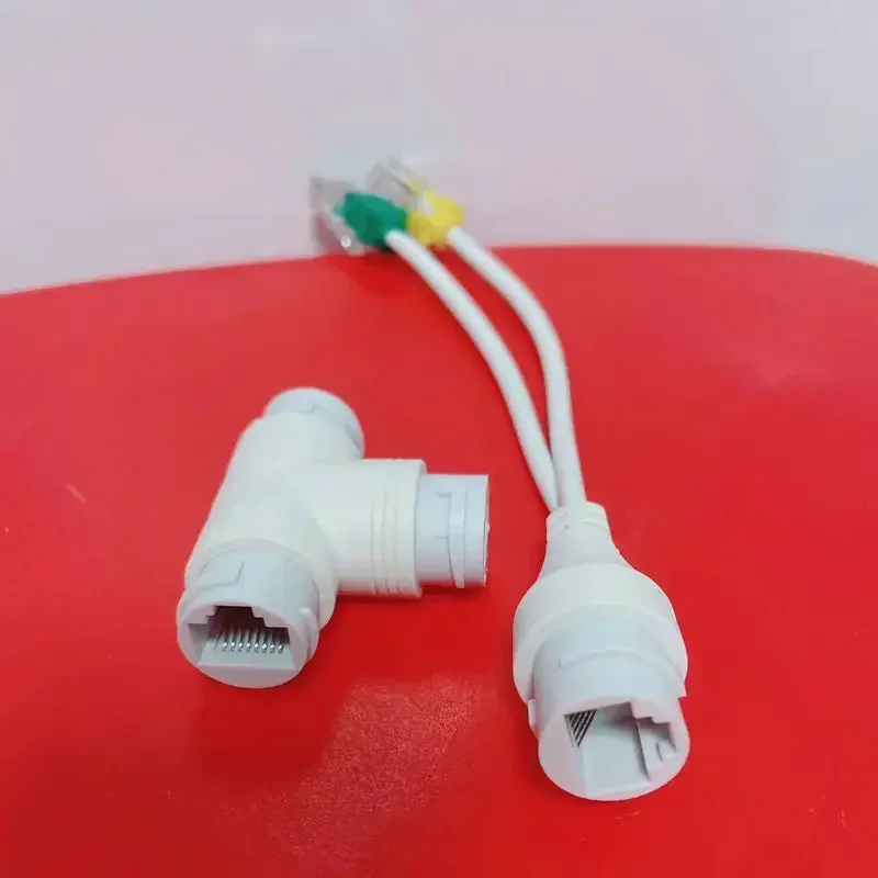 Adaptateur séparateur Ethernet POE, un câble réseau, deux caméras, connecteur convertisseur