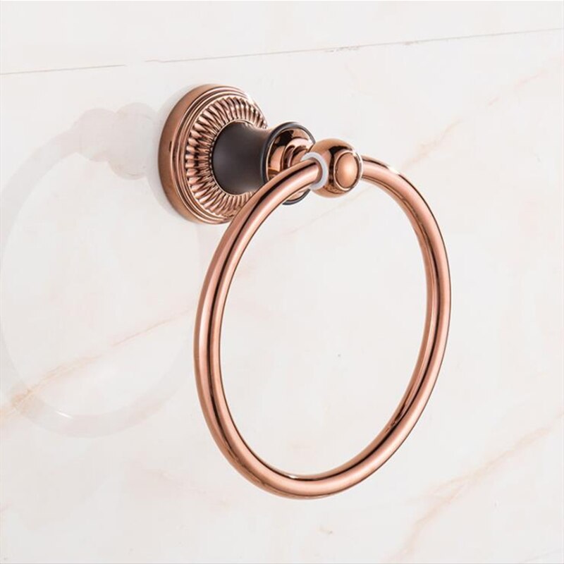 304 Stainless Steel Rose Gold/Gold Towel Ring Towel Hanging Ring Round Simple European Bathroom Accessories: Rose Gold