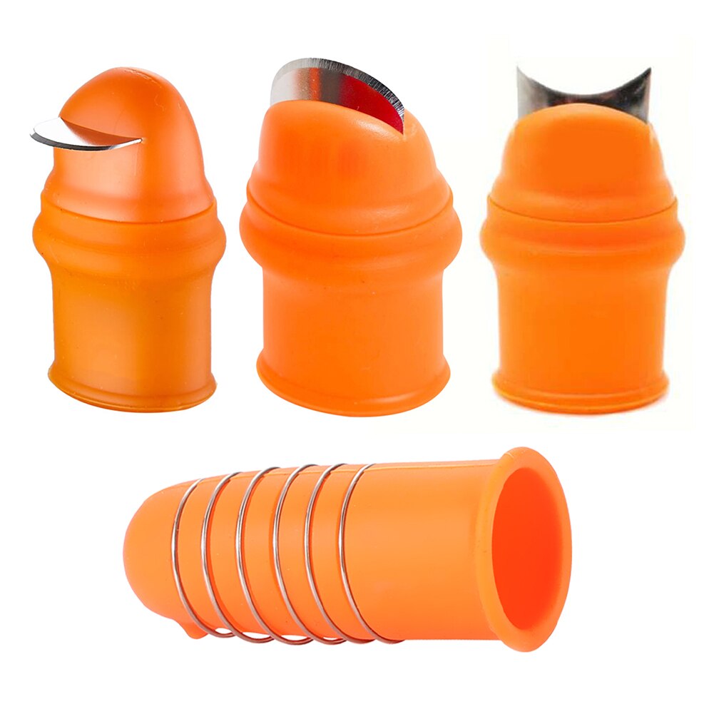 Silicone Thumb Knife Finger Protector Vegetable Harvesting Knife Plant Blade Scissors Cutting Rings Garden Gloves