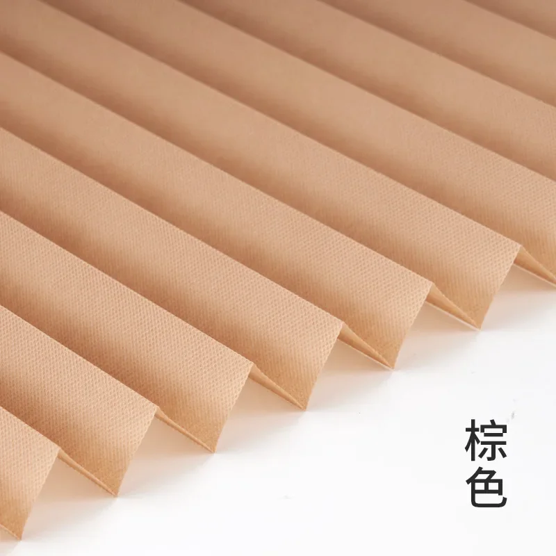 Selbstklebende Verdunkelungsjalousien für Fenster, Faltenjalousien, kabelloser Schatten, Lichtfilterschirme für Badezimmer, Küche, Büro, Vorhang: 27 "W x 48" L / Gelb